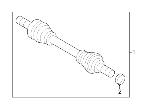2018 Volvo S90 Drive Axles - Rear Diagram 1