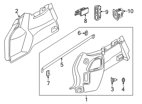 2019 Volvo XC40 Interior Trim - Quarter Panels