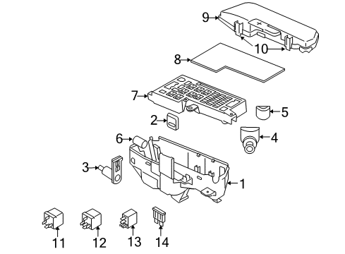 2005 Volvo S80 Mini Fuse Diagram for 967545