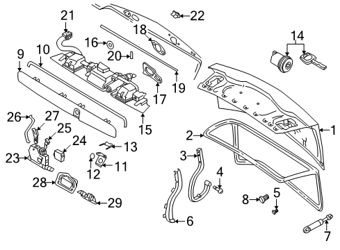 1998 Volvo S70 Trunk