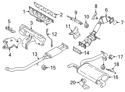 2016 Volvo V60 Exhaust Components, Exhaust Manifold