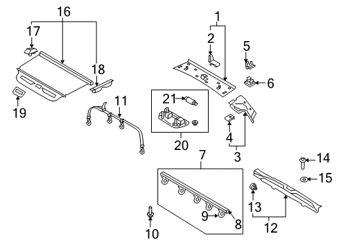 2009 Volvo V70 Interior Trim - Rear Body Diagram 2