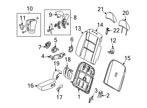 2012 Volvo C30 Seat Back Pad, Driver Side Diagram for 8613649