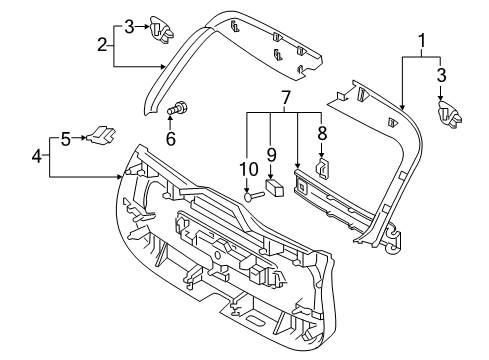 2019 Volvo XC90 Interior Trim - Lift Gate