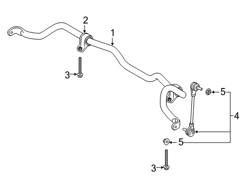 2021 Volvo XC40 Recharge Stabilizer Bar & Components - Front
