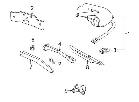 2003 Volvo C70 Washer Components