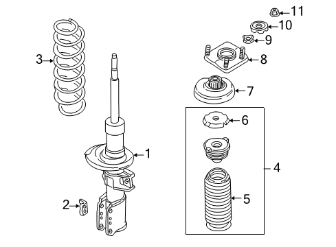 2003 Volvo S80 Struts & Components - Front