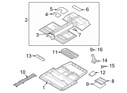 2023 Volvo XC40 Recharge Upper Cover Diagram for 32336716