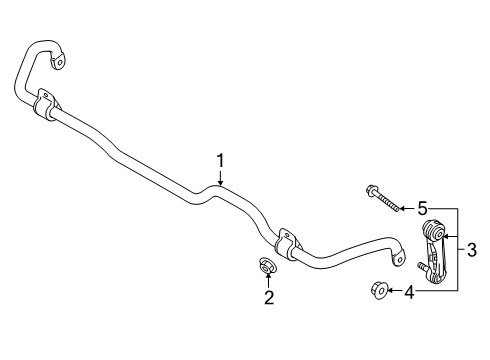 2023 Volvo XC40 Recharge Rear Suspension, Control Arm Diagram 1