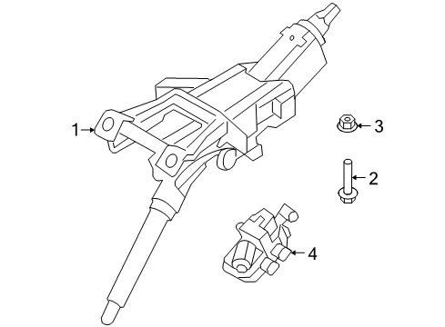 2015 Volvo S80 Steering Column & Wheel, Steering Gear & Linkage Diagram 2