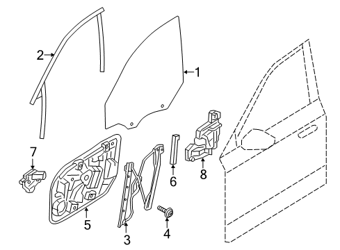 2023 Volvo XC60 Carrier Assembly, Driver Side Diagram for 32353352