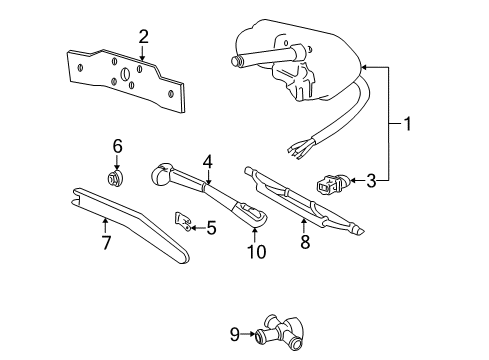 1998 Volvo V70 Washer Components