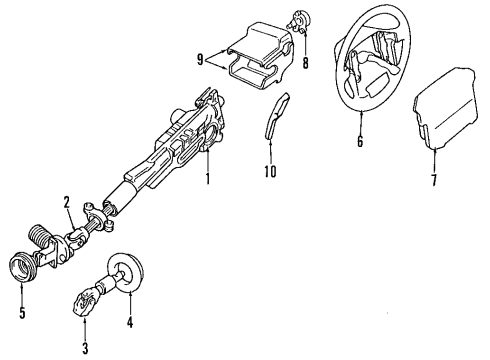 1996 Volvo 850 Dust Shield Diagram for 9140164