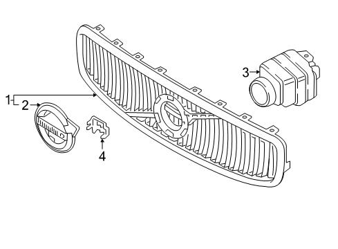 2018 Volvo V90 Cross Country Grille & Components