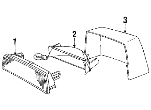 1997 Volvo V90 High Mount Lamps