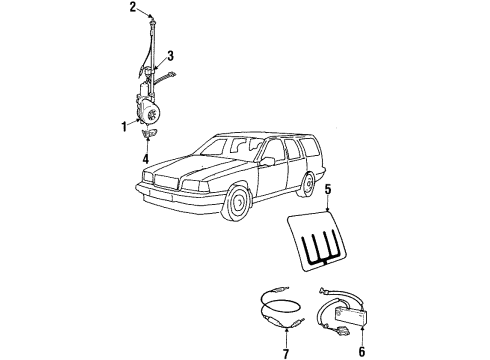 1993 Volvo 850 Antenna & Radio