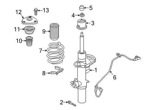 2021 Volvo XC40 Recharge Struts & Components - Front