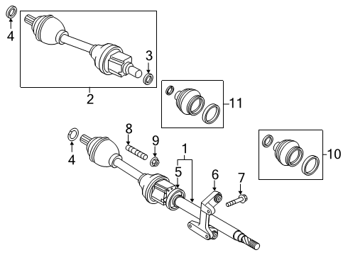 2019 Volvo XC40 Drive Axles - Front