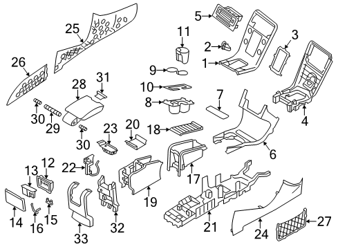 2016 Volvo S60 Cross Country Center Console, Front Console