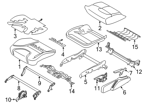 2015 Volvo XC60 Passenger Seat Components