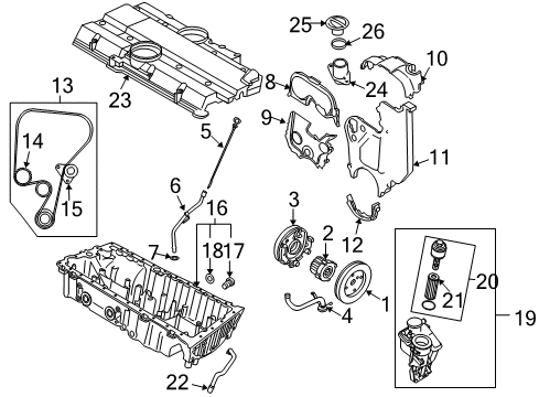 2009 Volvo C70 Engine Parts, Mounts, Cylinder Head & Valves, Camshaft & Timing, Oil Pan, Oil Pump, Crankshaft & Bearings, Pistons, Rings & Bearings