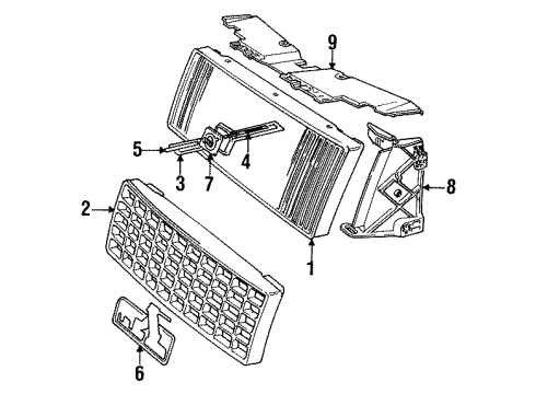 1993 Volvo 940 Grille & Components