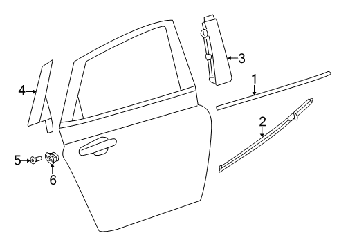 2019 Volvo S60 Exterior Trim - Rear Door