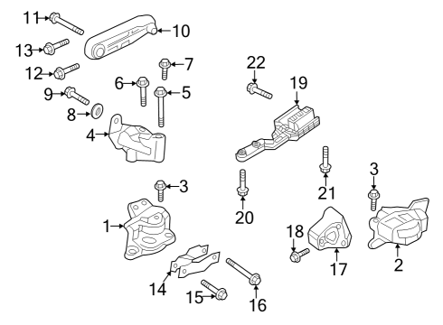 2023 Volvo V90 Cross Country Engine & Trans Mounting