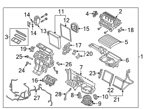 2021 Volvo XC40 Heater Core Diagram for 31694670