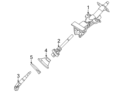 2003 Volvo S80 Steering Column & Wheel, Steering Gear & Linkage