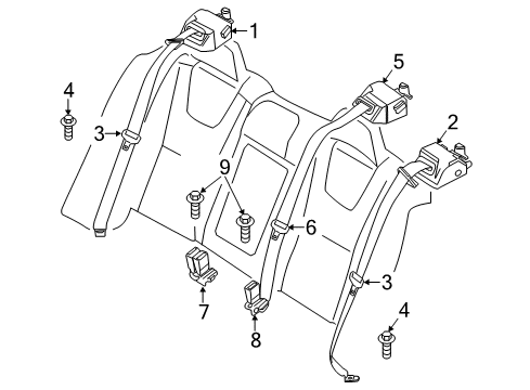2016 Volvo S60 Cross Country Rear Seat Belts
