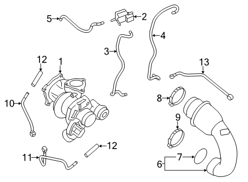 2015 Volvo S80 Turbocharger Diagram for 36002568