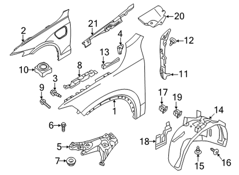 2020 Volvo V60 Hinge Cover Diagram for 32234526