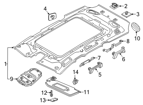 2018 Volvo XC60 Interior Trim - Roof