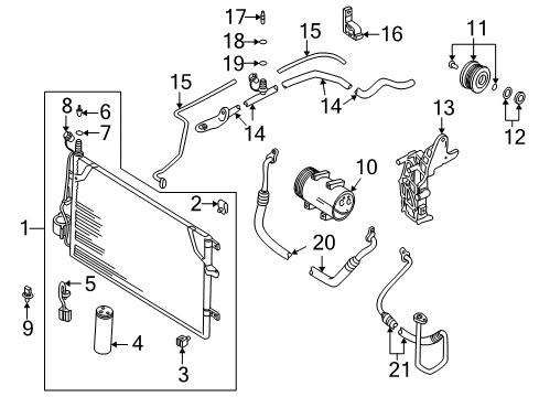 2003 Volvo S80 A/C Condenser, Compressor & Lines
