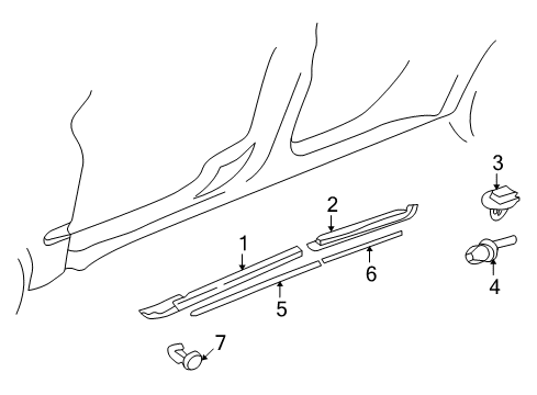 2004 Volvo XC70 Exterior Trim - Pillars