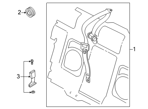 2003 Volvo C70 Rear Seat Belts
