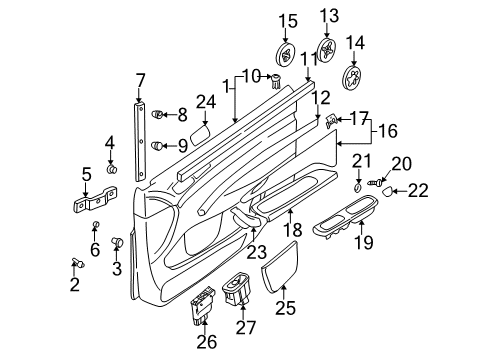 2003 Volvo S80 Interior Trim - Front Door