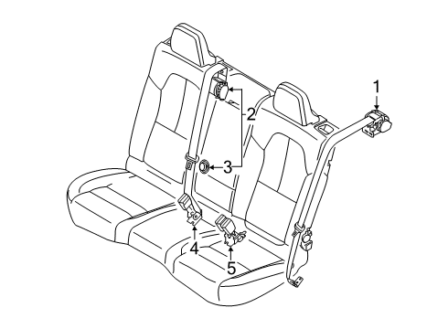 2021 Volvo XC40 Recharge Rear Seat Belts