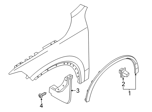 2021 Volvo XC90 Exterior Trim - Fender Diagram 4