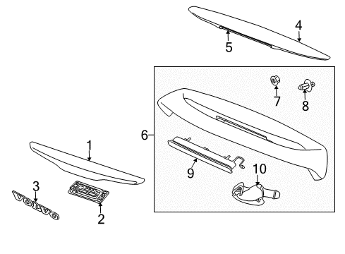 2013 Volvo C30 Exterior Trim - Lift Gate