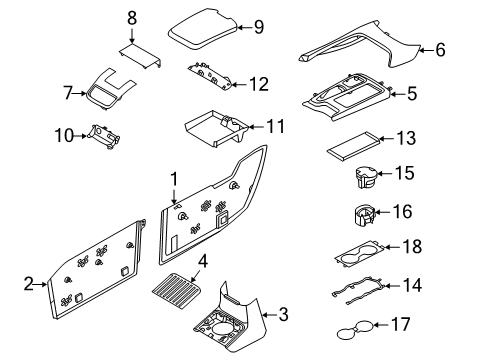 2019 Volvo S60 Front Console Diagram 5