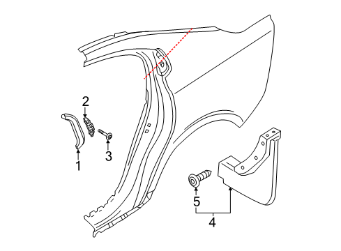 2019 Volvo S60 Exterior Trim - Quarter Panel