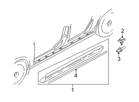 2003 Volvo S80 Exterior Trim - Pillars, Rocker & Floor