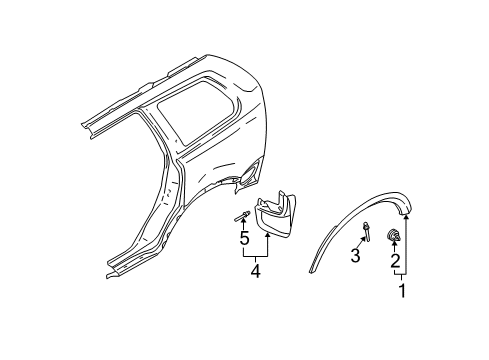 2011 Volvo XC90 Exterior Trim - Quarter Panel Diagram 2