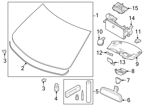 2018 Volvo V90 Cross Country Windshield & Components