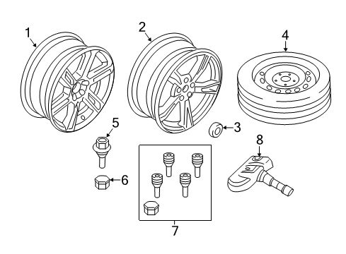 2016 Volvo XC90 Wheel, Alloy, Aluminium Diagram for 31423515