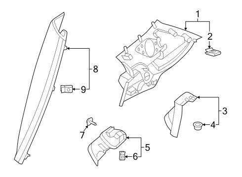 2021 Volvo XC40 Recharge Interior Trim - Quarter Panels