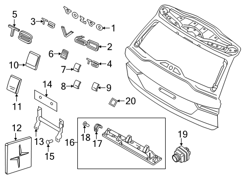 2021 Volvo V60 Cross Country Exterior Trim - Lift Gate