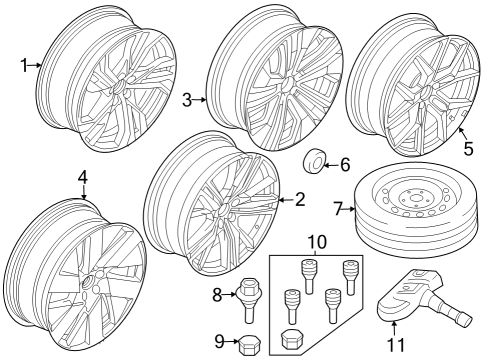 2023 Volvo S60 Center Cap, Black Diagram for 32243631